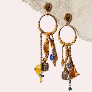 Free People Gold and Yellow Boho Earrings